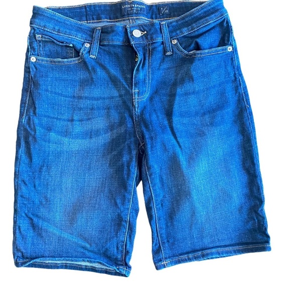 Lucky Brand Pants - LUCKY Brand Womens Blue Jean Denim Bermuda Shorts Pockets 6/28